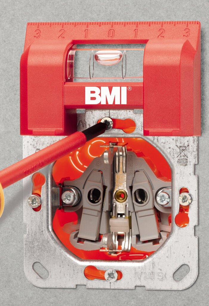 BMI Plastikinis gulsčiukas rozetėms su magnetu 70 mm kaina ir informacija | Mechaniniai įrankiai | pigu.lt