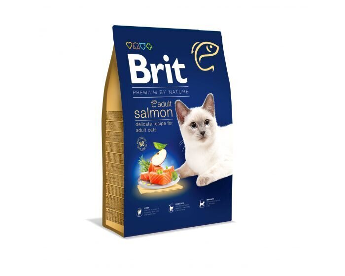 Brit Premium by Nature Cat Salmon katėms su lašiša, 8 kg kaina ir informacija | Sausas maistas katėms | pigu.lt