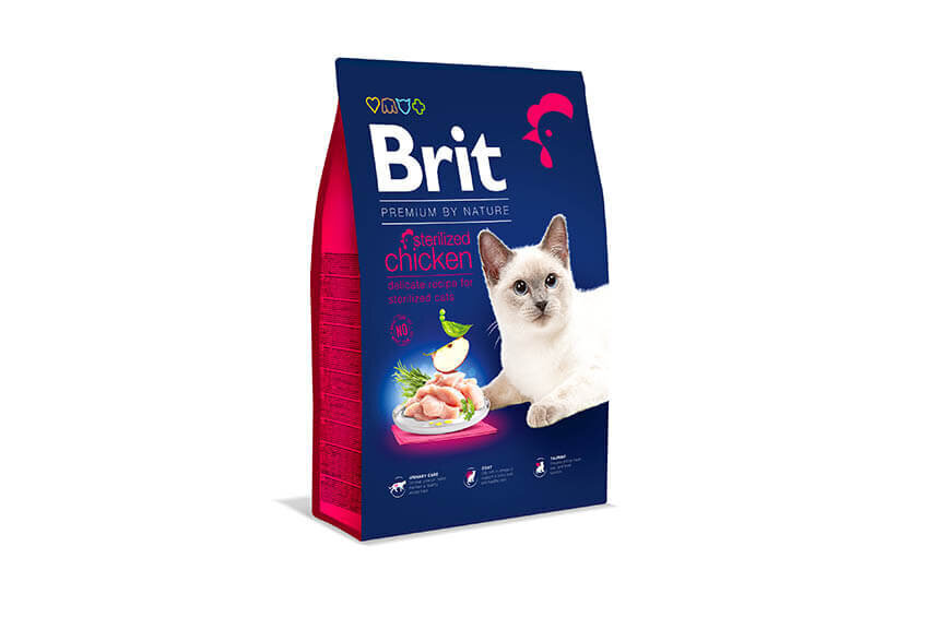 Brit Premium by Nature Cat Sterilized katėms su vištiena, 8 kg kaina ir informacija | Sausas maistas katėms | pigu.lt