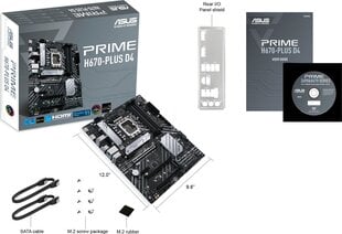 Asus Prime H670-PLUS D4 kaina ir informacija | Pagrindinės plokštės | pigu.lt