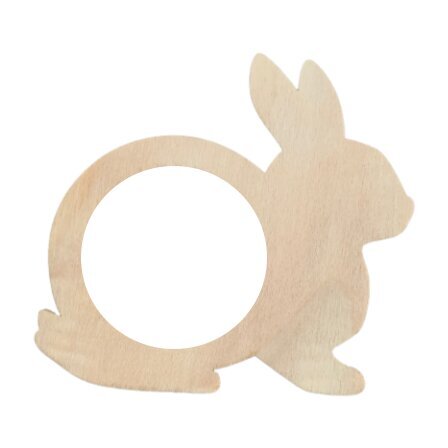 Medinis velykinis servetėlės žiedas Bunny kaina ir informacija | Staltiesės, servetėlės | pigu.lt