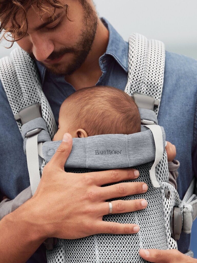 BABYBJORN nešioklė HARMONY 3D Mesh, 088004, sidabrinė цена и информация | Nešioklės | pigu.lt