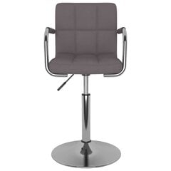 vidaXL Pasukamos valgomojo kėdės, 4vnt., taupe spalvos, audinys kaina ir informacija | Virtuvės ir valgomojo kėdės | pigu.lt