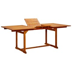 Sodo valgomojo stalas, (150–200)x100x75cm, akacijos masyvas kaina ir informacija | Lauko stalai, staliukai | pigu.lt