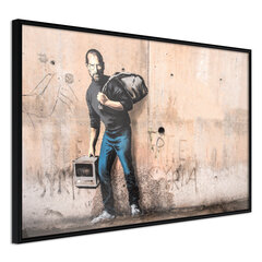 Plakatas Banksy: The Son of a Migrant from Syria, Juodas rėmelis, 60x40 цена и информация | Репродукции, картины | pigu.lt