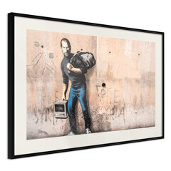 Plakatas Banksy: The Son of a Migrant from Syria, Juodas rėmelis su pasportu, 60x40 цена и информация | Репродукции, картины | pigu.lt