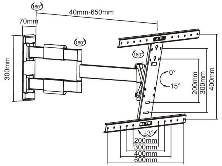 Multibrackets MB-6184 37-55” цена и информация | Televizorių laikikliai, tvirtinimai | pigu.lt