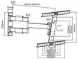 Multibrackets MB-6184 37-55” kaina ir informacija | Televizorių laikikliai, tvirtinimai | pigu.lt