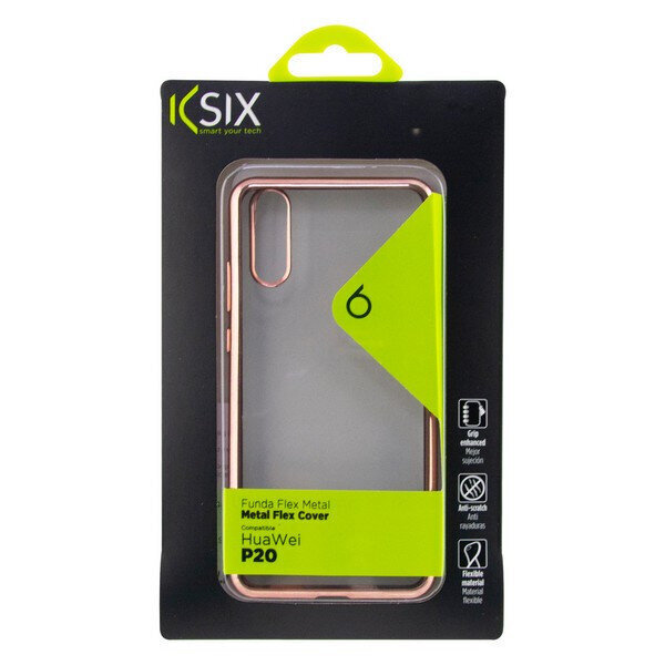 Ksix Flex Metal TPU, skirtas Huawei P20, skaidrus kaina ir informacija | Telefono dėklai | pigu.lt
