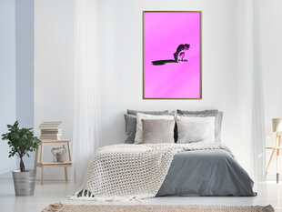 Plakatas Monkey on Pink Background kaina ir informacija | Reprodukcijos, paveikslai | pigu.lt