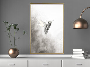 Plakatas Hummingbird in Shades of Grey kaina ir informacija | Reprodukcijos, paveikslai | pigu.lt
