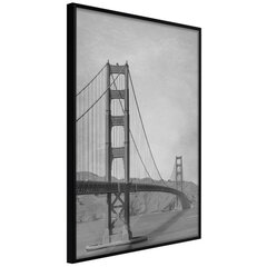 Plakatas Bridge in San Francisco, juodas rėmelis цена и информация | Репродукции, картины | pigu.lt