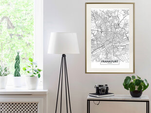 Plakatas City map: Frankfurt kaina ir informacija | Reprodukcijos, paveikslai | pigu.lt