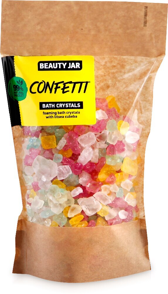 Vonios druska - krystalai Beauty Jar Confetti Bath Crystals, 600 g kaina ir informacija | Dušo želė, aliejai | pigu.lt