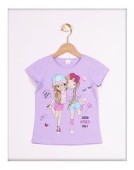 Детская футболка 201522 01, лиловый 201522*01-98/104 цена и информация | Рубашки для девочек | pigu.lt