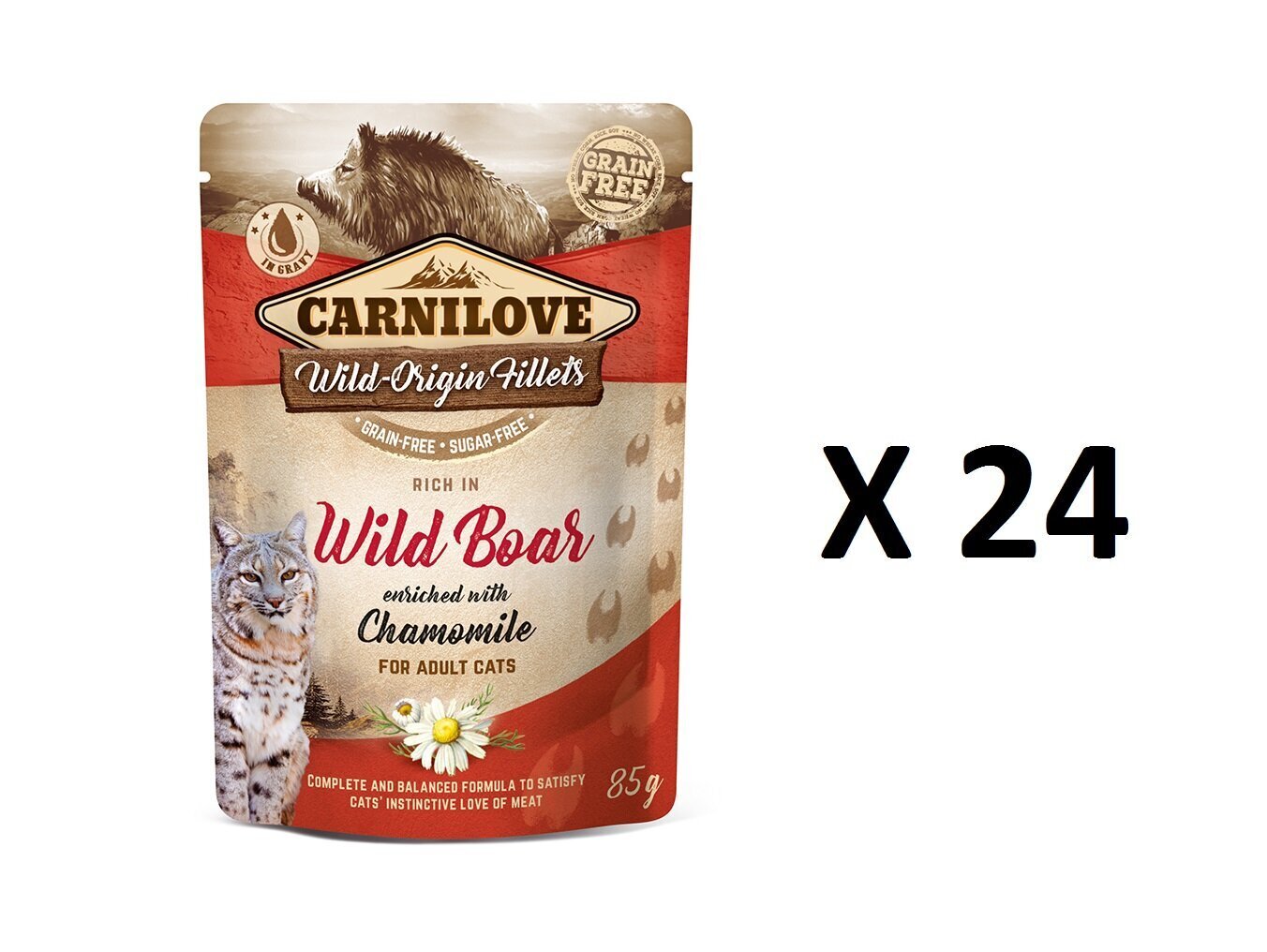Carnilove konservai katėms su šerniena ir ramunėlėmis 24 X 85g цена и информация | Konservai katėms | pigu.lt