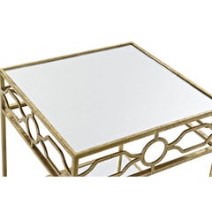 Šoninis stalas DKD Home Decor, Veidrodis/Metalas, (50 x 50 x 60 cm), auksinė spalva kaina ir informacija | Kavos staliukai | pigu.lt