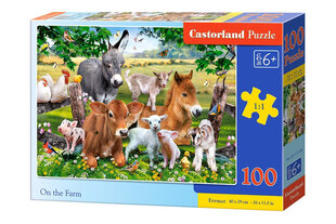 Dėlionė Castorland Ūkio gyvūnai, 100 detalių kaina ir informacija | Dėlionės (puzzle) | pigu.lt