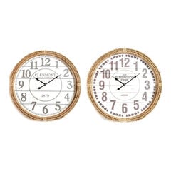 Sieninis laikrodis DKD Home Decor, 2 vnt. kaina ir informacija | Laikrodžiai | pigu.lt