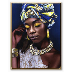 Полотно Африканка 60 x 2,5 x 60 cm цена и информация | Репродукции, картины | pigu.lt