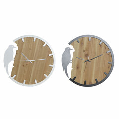 Настенное часы DKD Home Decor Чёрный Коричневый Белый Железо Птица 50 x 4 x 50 cm Деревянный MDF (2 штук) цена и информация | Часы | pigu.lt