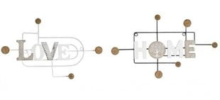 Sieninė kabykla DKD Home Decor, Metalas/Medžio MDF, 2 vnt., (51 x 5 x 30 cm) kaina ir informacija | Drabužių kabyklos | pigu.lt
