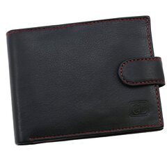 Odinė piniginė vyrams Genuine Leather su RFID 1228BLK цена и информация | Мужские кошельки | pigu.lt