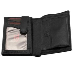 Odinė piniginė vyrams Genuine Leather RFID VPN631BLK цена и информация | Мужские кошельки | pigu.lt