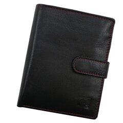 Odinė piniginė vyrams Genuine Leather su RFID VPN428BLK цена и информация | Мужские кошельки | pigu.lt