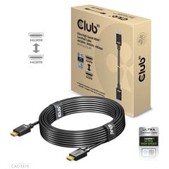 Club 3D CAC-1375, HDMI, 5 m kaina ir informacija | Kabeliai ir laidai | pigu.lt