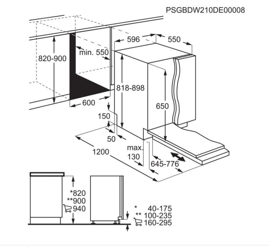 AEG FSB72907P kaina ir informacija | Indaplovės | pigu.lt