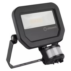 Светодиодный прожектор с датчиком движения Ledvance Floodlight PFM 10Вт/4000K IP65 BK цена и информация | Уличные светильники | pigu.lt