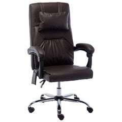 Masažinė biuro kėdė, ruda kaina ir informacija | Biuro kėdės | pigu.lt