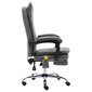Masažinė biuro kėdė, antracito spalvos, dirbtinė oda kaina ir informacija | Biuro kėdės | pigu.lt
