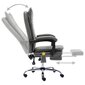 Masažinė biuro kėdė, antracito spalvos, dirbtinė oda kaina ir informacija | Biuro kėdės | pigu.lt