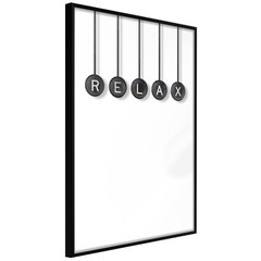 Plakatas Relax, juodas rėmelis цена и информация | Репродукции, картины | pigu.lt
