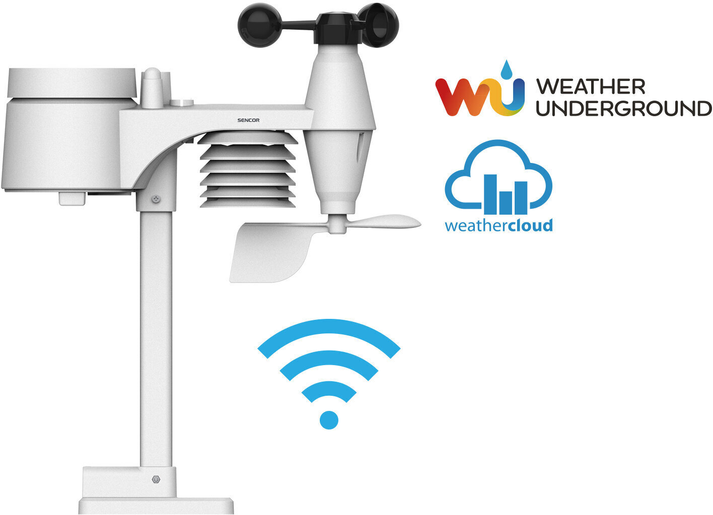 Profesionali orų stotelė Sencor SWS 12500 WIFI, 7in1 kaina ir informacija | Meteorologinės stotelės, termometrai | pigu.lt