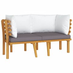 Dvivietė sodo sofa su pagalvėlėmis, ruda цена и информация | Садовые стулья, кресла, пуфы | pigu.lt