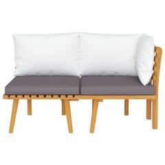 Sodo baldų komplektas su pagalvėmis, 2 dalių, rudas kaina ir informacija | Lauko baldų komplektai | pigu.lt