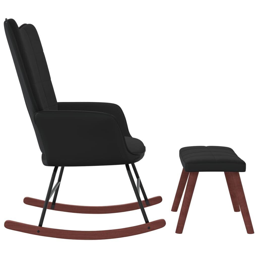 Supama kėdė su pakoja, juoda kaina ir informacija | Svetainės foteliai | pigu.lt