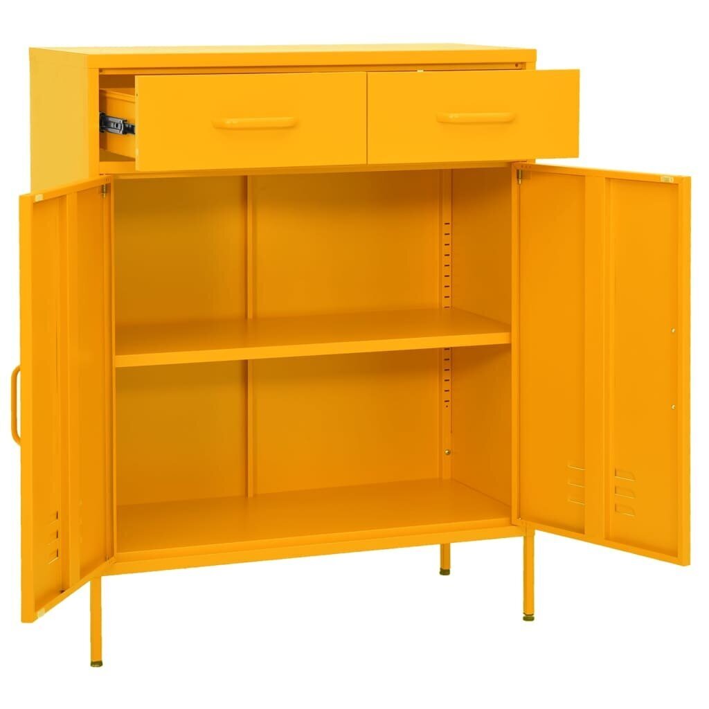 Sandėliavimo spintelė, 80x35x101,5 cm, geltona цена и информация | Svetainės spintelės | pigu.lt