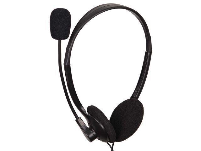 Gembird microphone & stereo headphones MHS-123 with volume control, black color цена и информация | Ausinės | pigu.lt