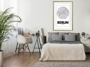 Plakatas City Map: Berlin (Round) kaina ir informacija | Reprodukcijos, paveikslai | pigu.lt