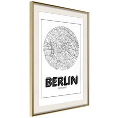 Plakatas City Map: Berlin (Round) kaina ir informacija | Reprodukcijos, paveikslai | pigu.lt