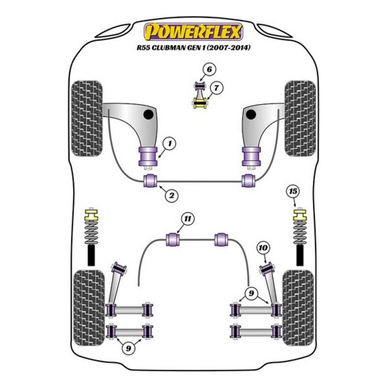 Svirties galinė įvorė Powerflex PFF5-201 цена и информация | Auto reikmenys | pigu.lt