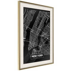 Plakatas City Map: New York (Dark) kaina ir informacija | Reprodukcijos, paveikslai | pigu.lt