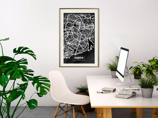 Plakatas City Map: Porto (Dark) kaina ir informacija | Reprodukcijos, paveikslai | pigu.lt