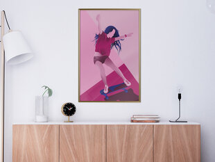 Плакат Girl on a Skateboard цена и информация | Репродукции, картины | pigu.lt