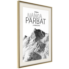 Plakatas Peaks of the World: Nanga Parbat, auksinis rėmelis su pasportu цена и информация | Репродукции, картины | pigu.lt