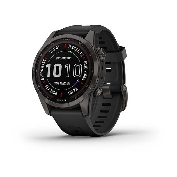 Garmin fēnix® 7S Sapphire Solar Carbon Gray DLC Titanium/Black kaina ir informacija | Išmanieji laikrodžiai (smartwatch) | pigu.lt